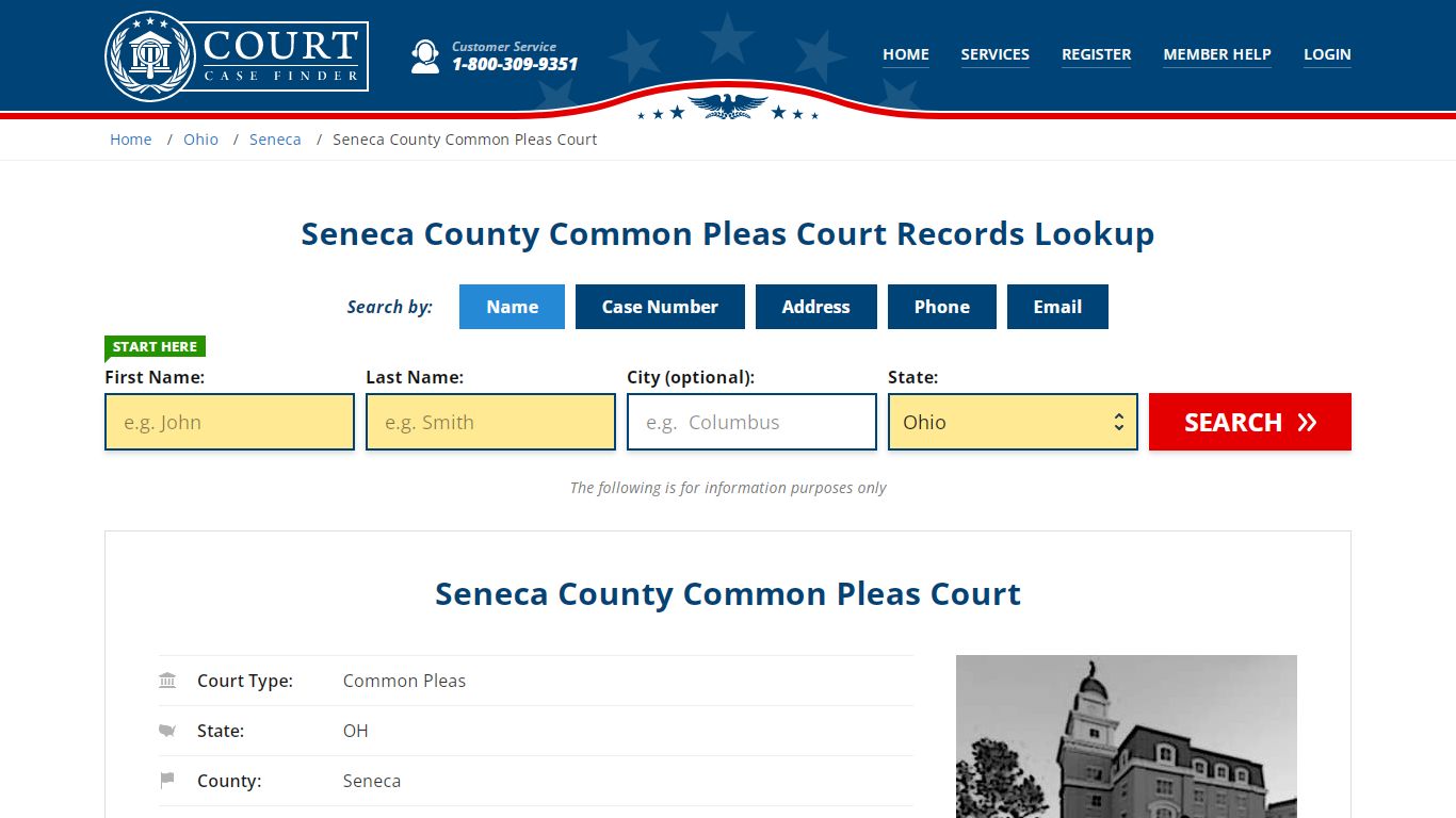 Seneca County Common Pleas Court Records Lookup