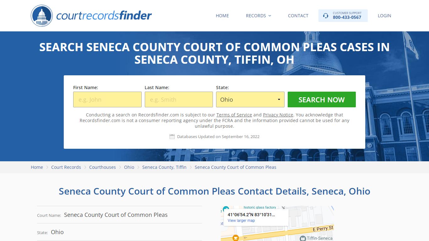 Seneca County Court of Common Pleas Case Search - RecordsFinder